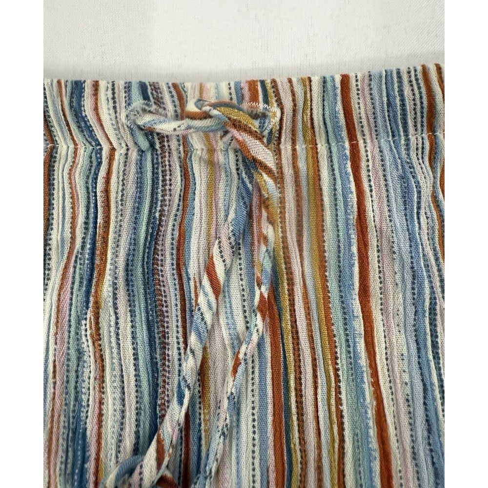 Karen Kane Tiered Midi Skirt Multicolor Elastic Tie Waist Womens Size L Rayon - Picture 6 of 9